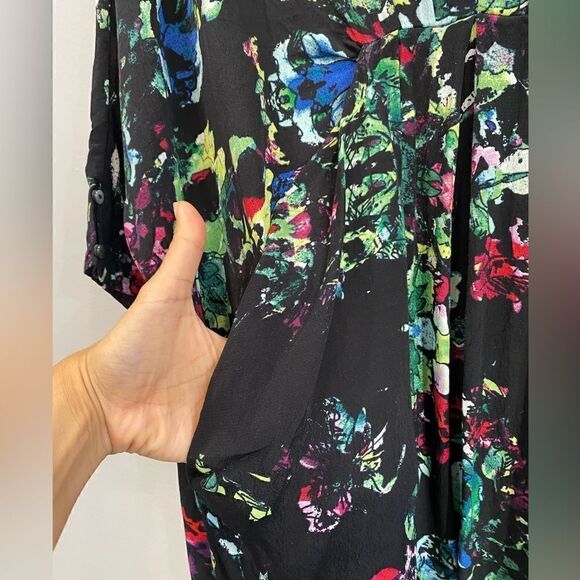 Anthropologie Maeve Black Floral Dress - Picture 5 of 12